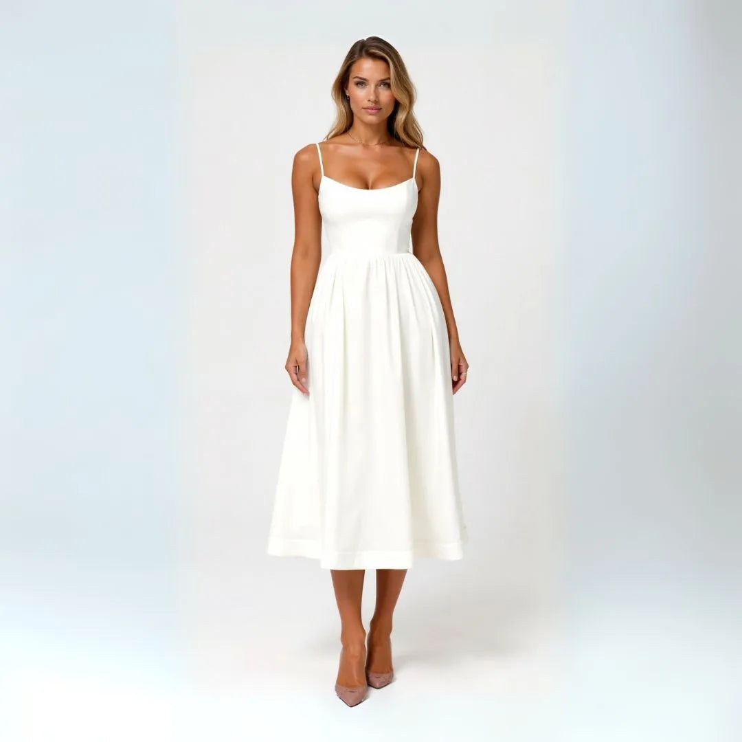 Isabelle Spaghetti Strap Midi Dress