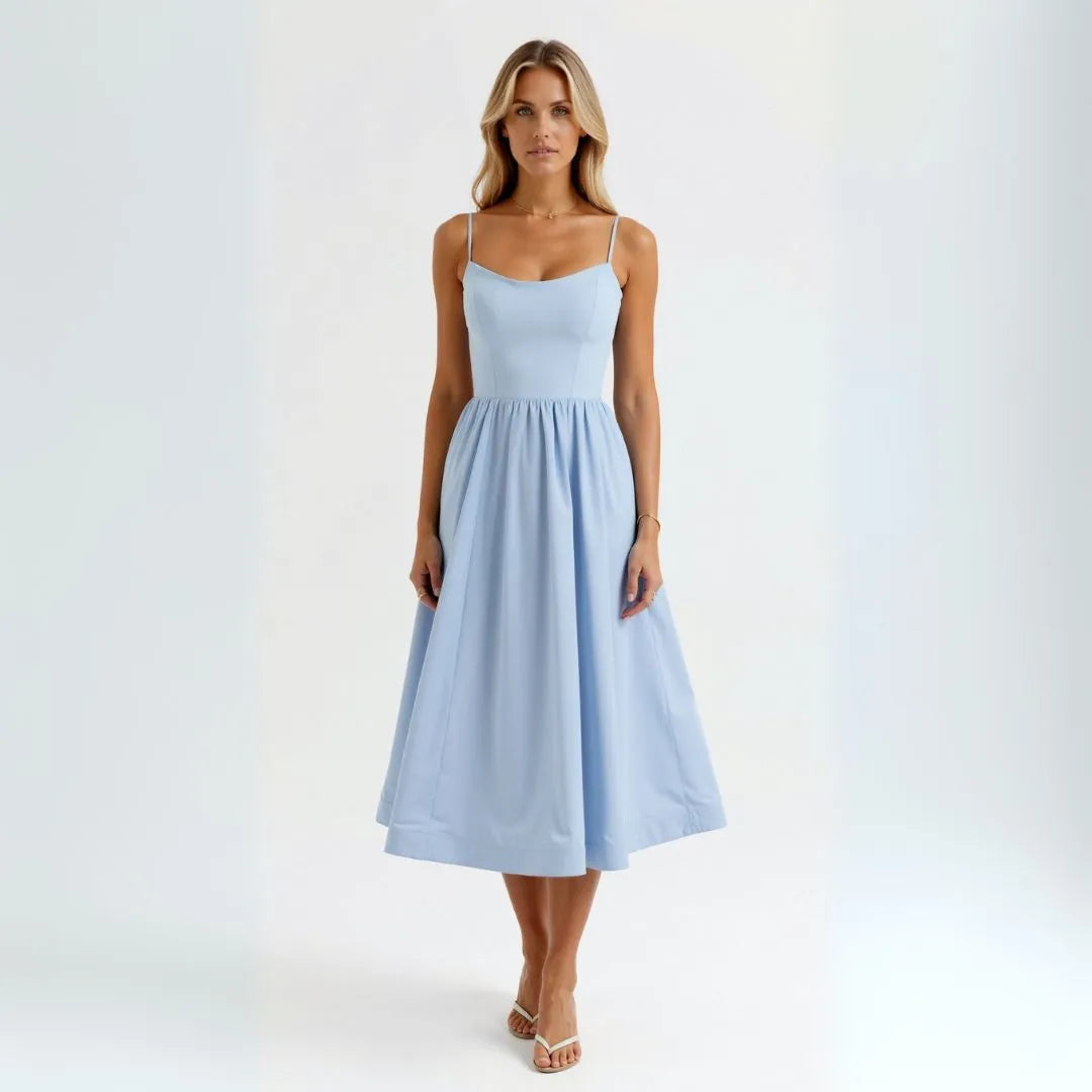 Isabelle Spaghetti Strap Midi Dress