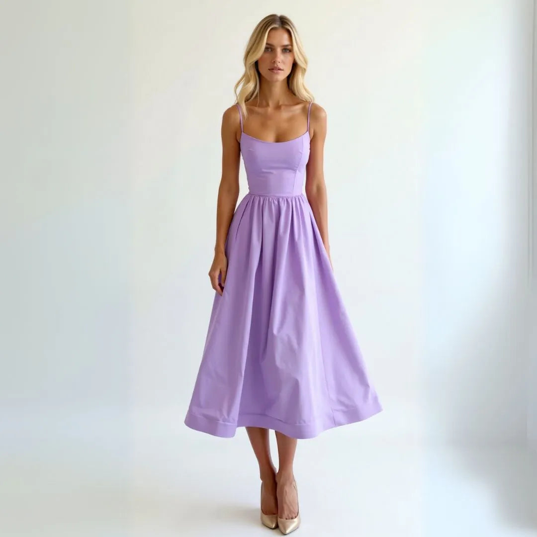 Isabelle Spaghetti Strap Midi Dress
