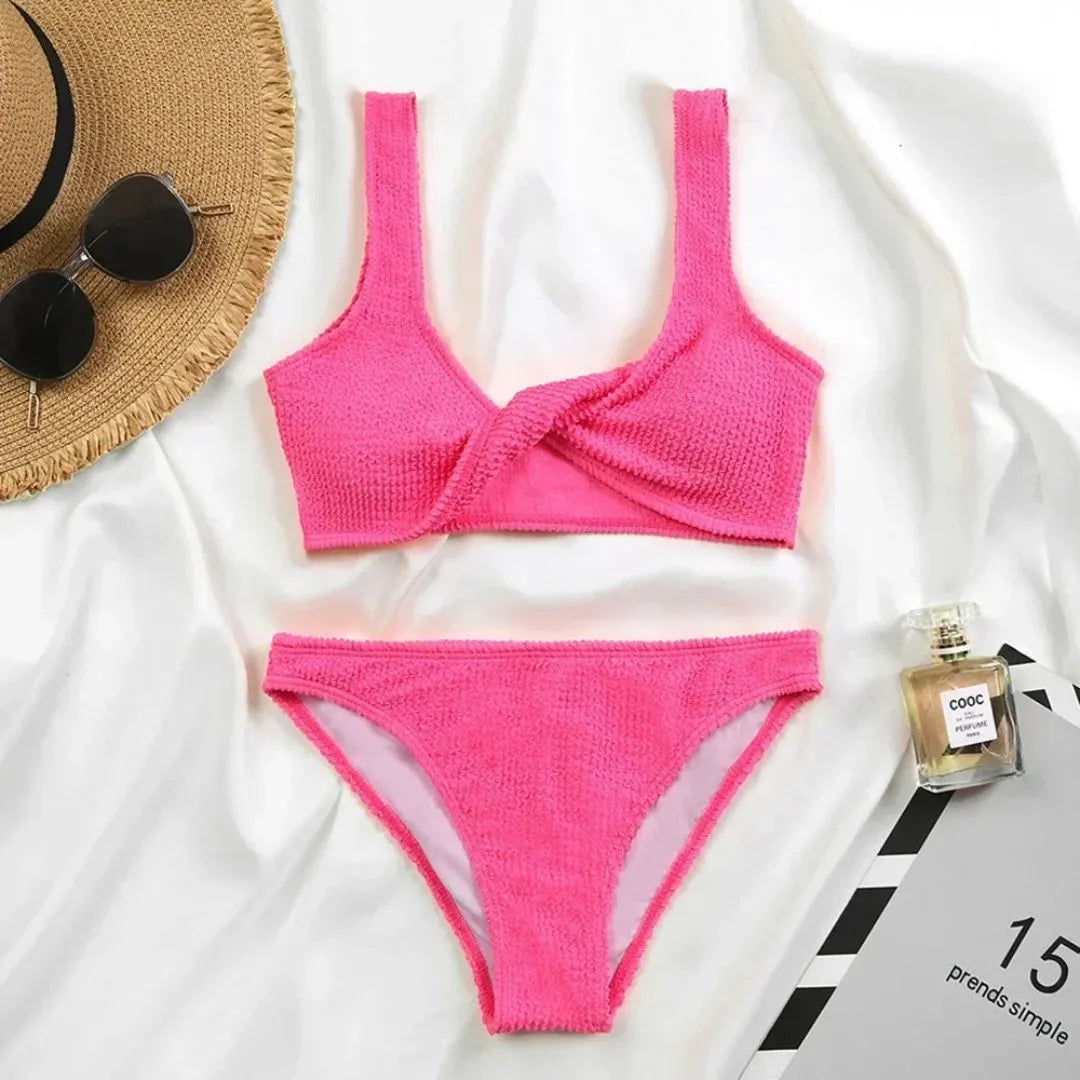 Isla Twist Ribbed Bikini Set