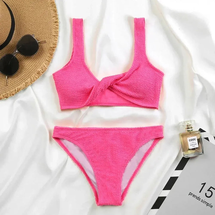 Isla Twist Ribbed Bikini Set