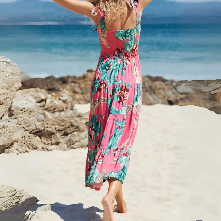 Isla Smocked A-Line Maxi Dress