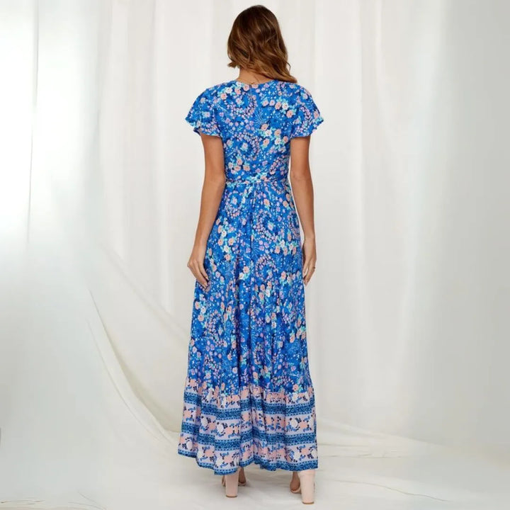 Issa Boho Wrap Slit Maxi Dress
