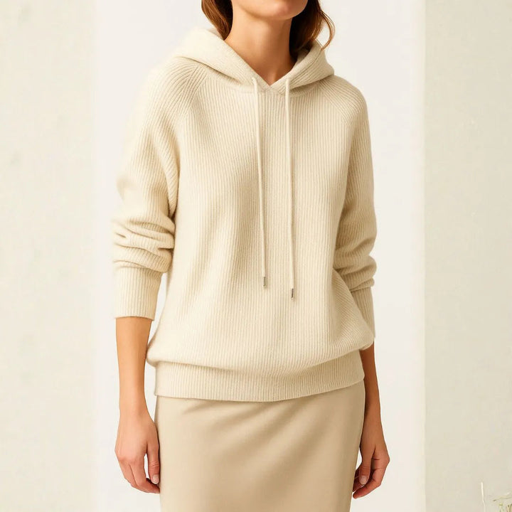 Jane Women’s Ribbed Cashmere Hoodie Artisio