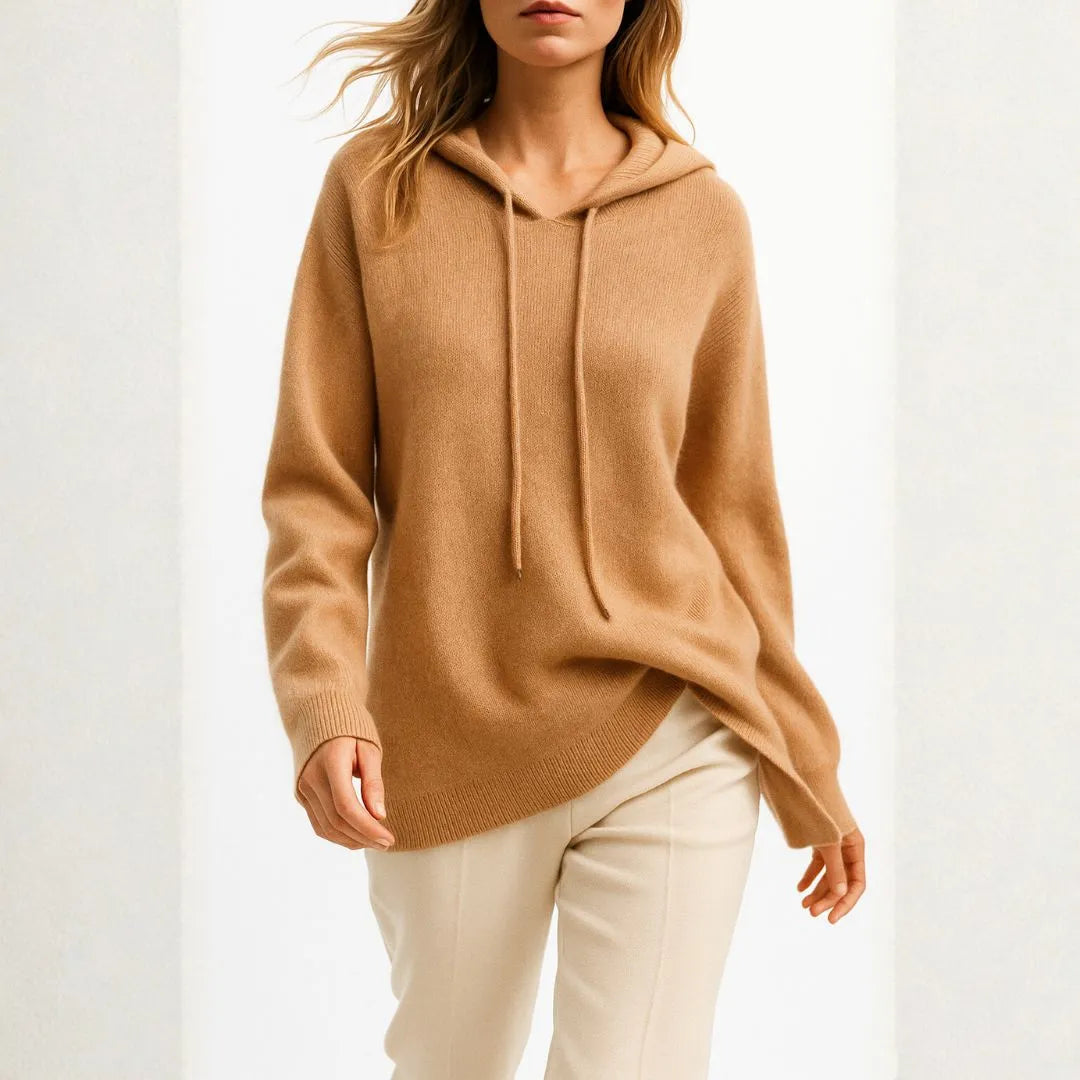 Jane Women’s Ribbed Cashmere Hoodie Artisio