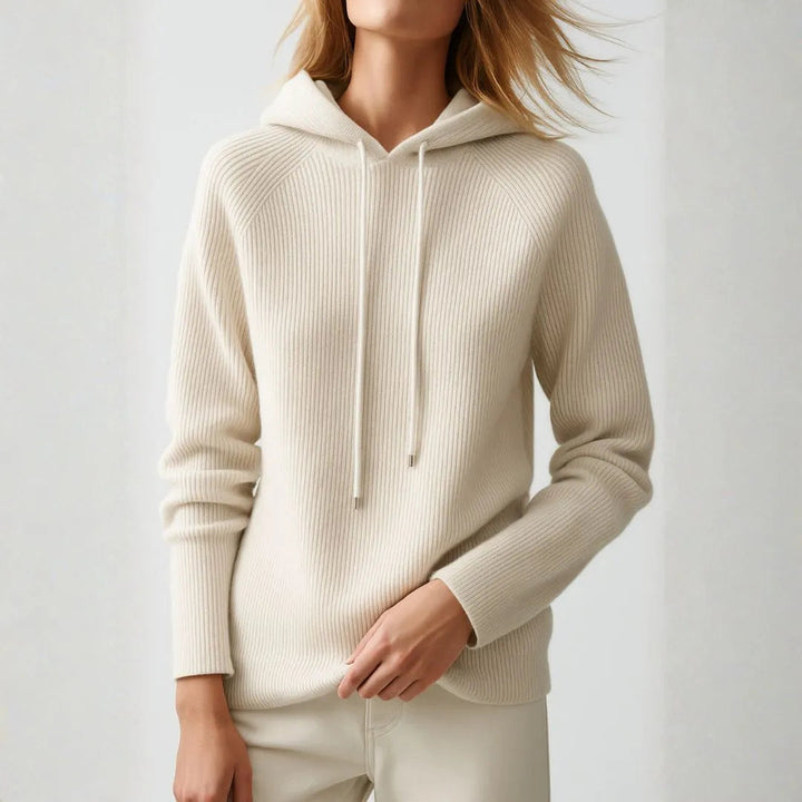 Jane Women’s Ribbed Cashmere Hoodie Artisio