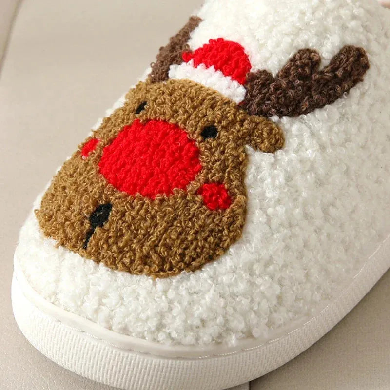 Kim Women's Holiday Elk Plush Slippers Artisio