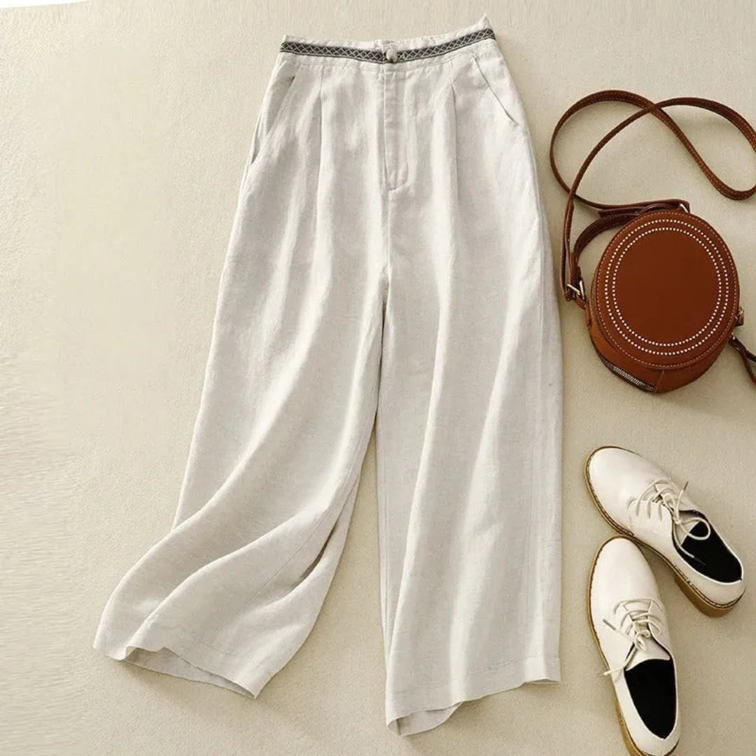 Layla Sretch Waistband Wide-Leg Pants Artisio