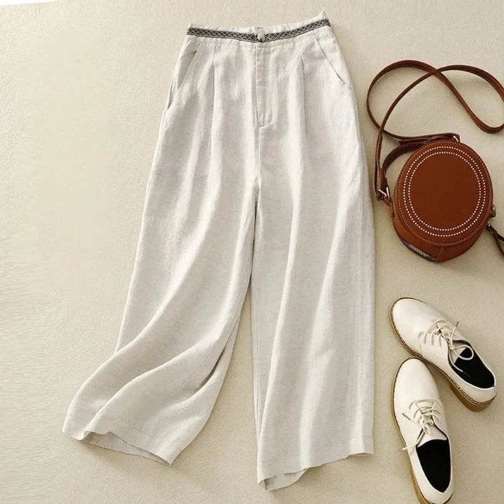 Layla Sretch Waistband Wide-Leg Pants Artisio