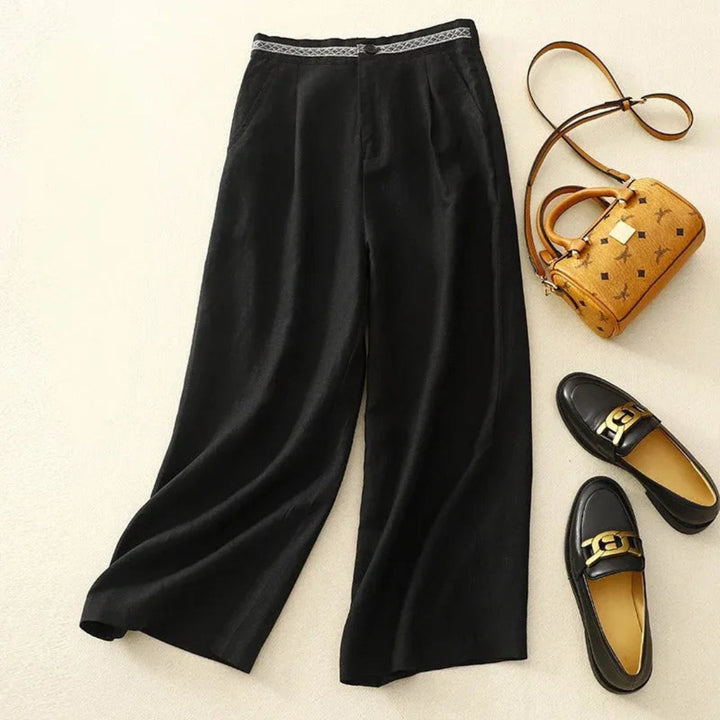 Layla Sretch Waistband Wide-Leg Pants Artisio