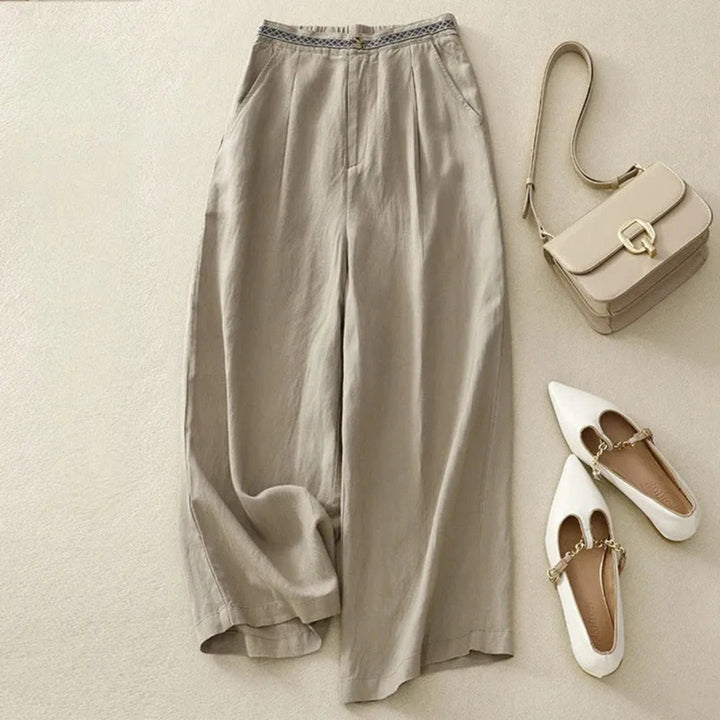 Layla Sretch Waistband Wide-Leg Pants Artisio