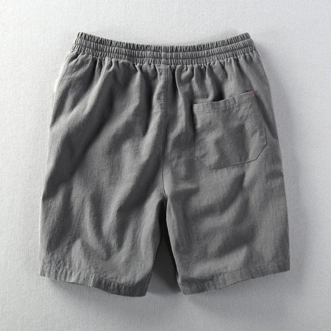 Lee Drawstring Waist Linen Shorts Artisio
