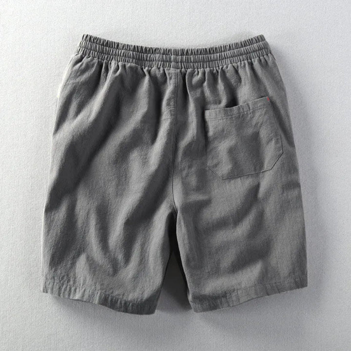 Lee Drawstring Waist Linen Shorts Artisio