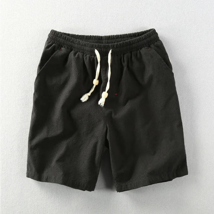 Lee Drawstring Waist Linen Shorts Artisio