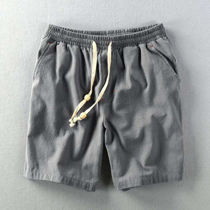Lee Drawstring Waist Linen Shorts Artisio