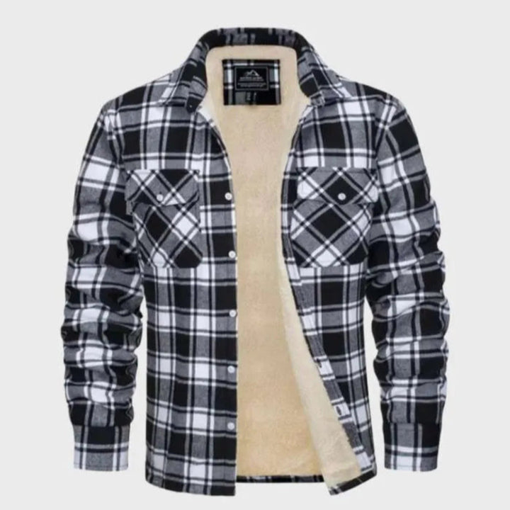 Liam Sherpa-Lined Flannel Jacket Artisio