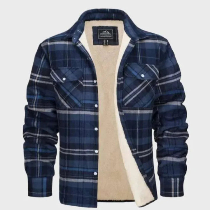 Liam Sherpa-Lined Flannel Jacket Artisio