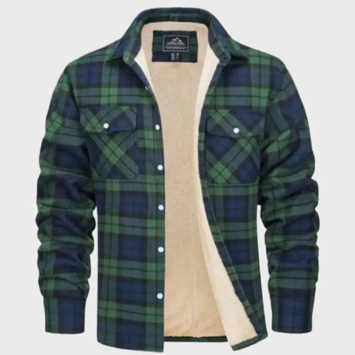 Liam Sherpa-Lined Flannel Jacket Artisio