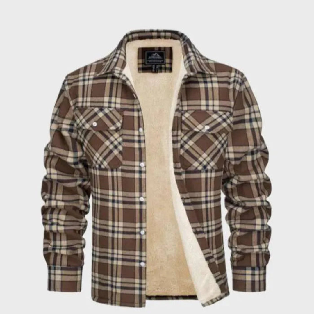 Liam Sherpa-Lined Flannel Jacket Artisio