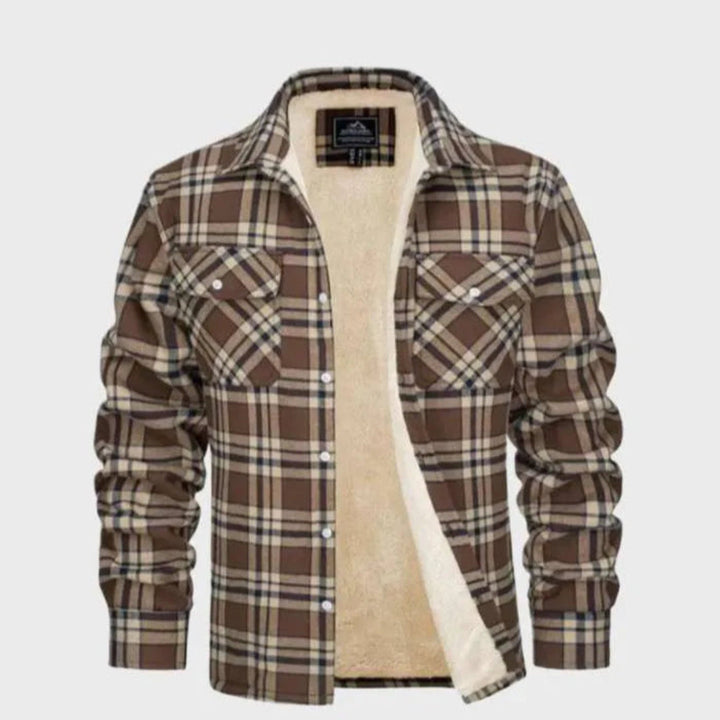 Liam Sherpa-Lined Flannel Jacket Artisio