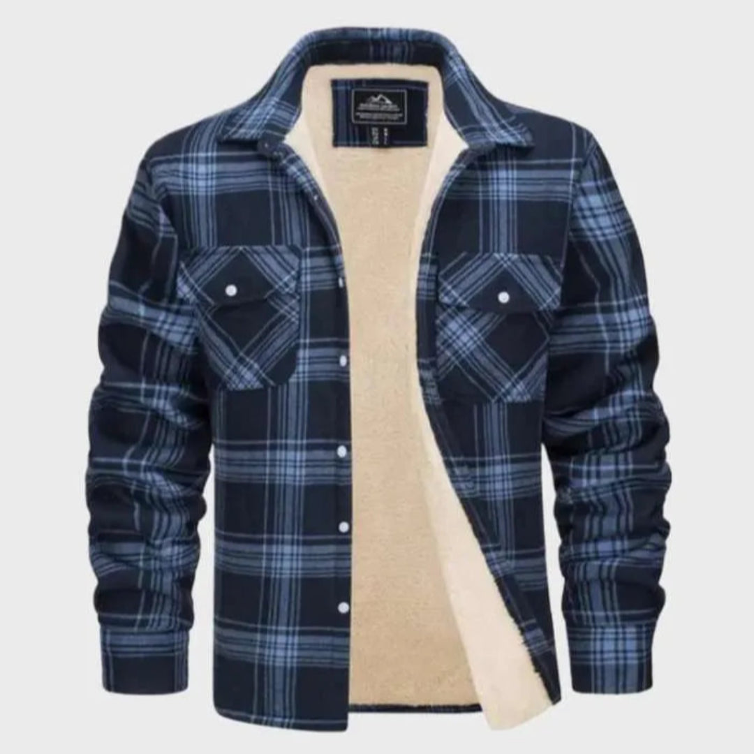 Liam Sherpa-Lined Flannel Jacket Artisio