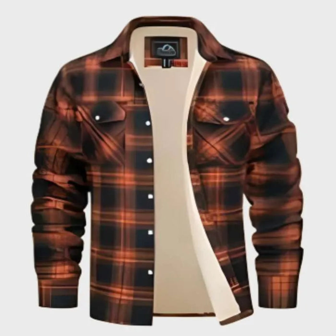 Liam Sherpa-Lined Flannel Jacket Artisio