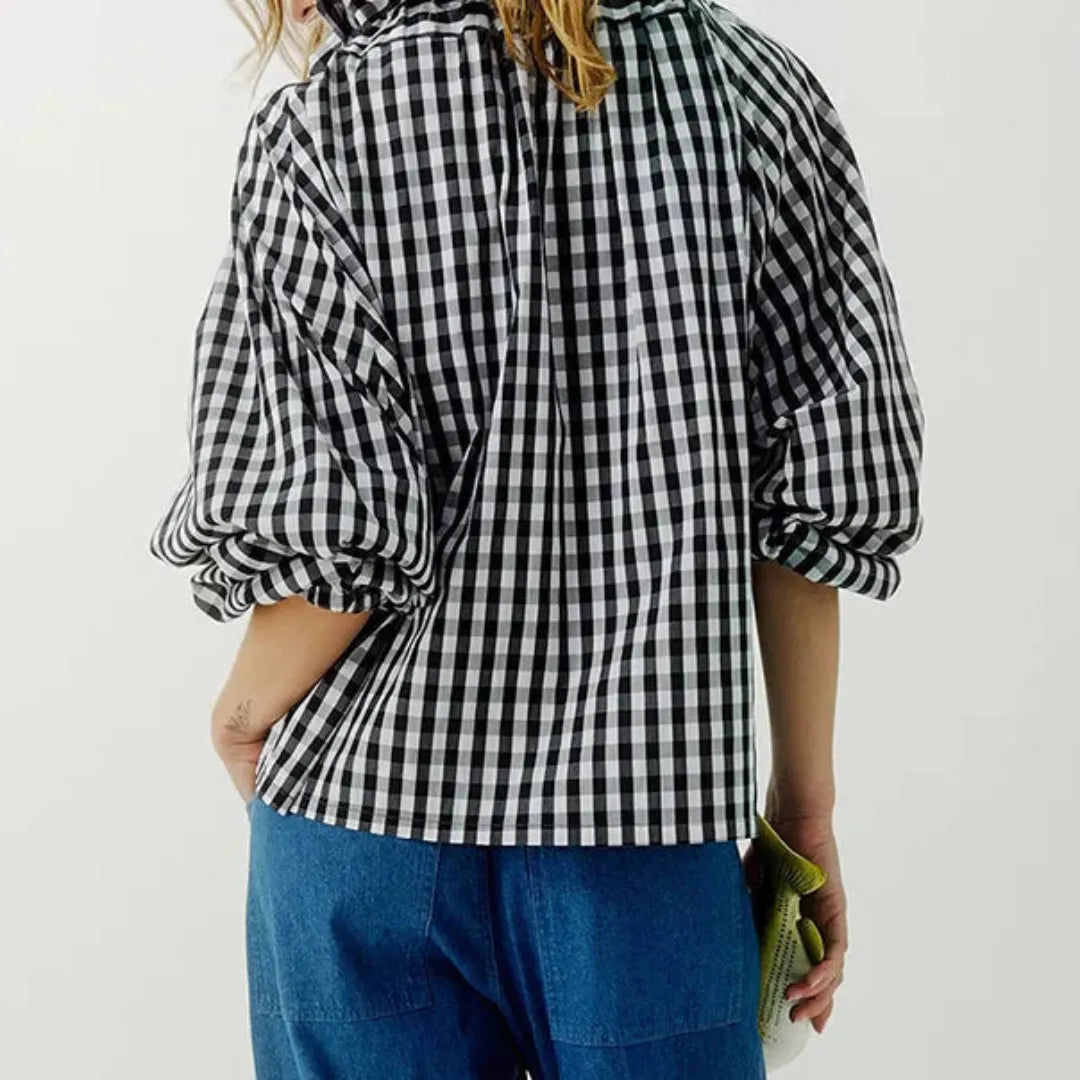 Lila Women’s Statement Ruffle Bow Blouse Artisio