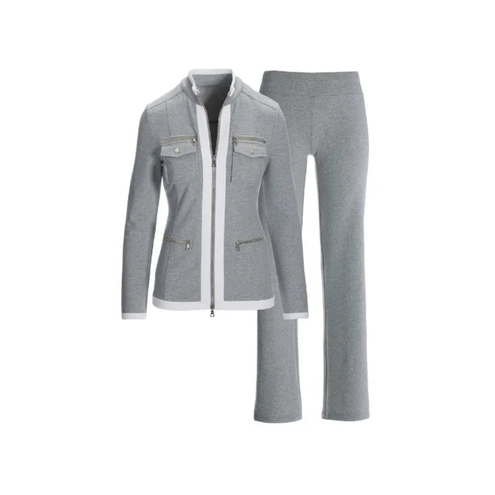 Lily Contrast-Trim Zip Jacket & Pant Set