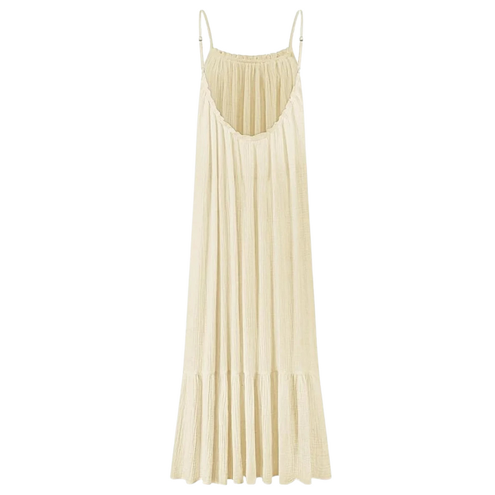 Georgina Ruched Muslin Maxi Dress
