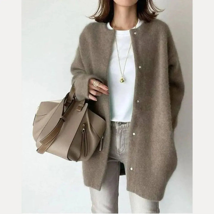 Liora Wool Blend Button Cardigan Artisio