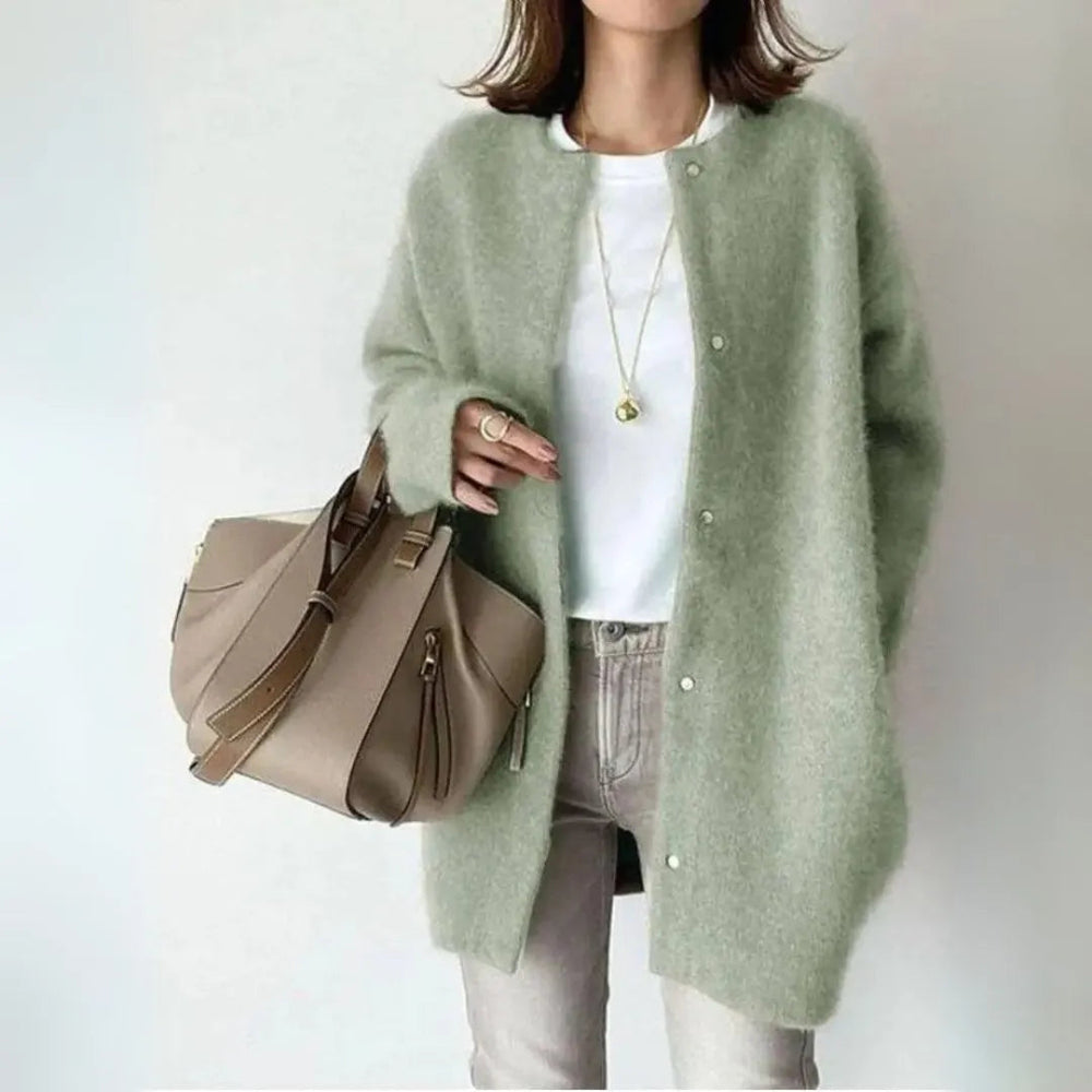 Liora Wool Blend Button Cardigan Artisio