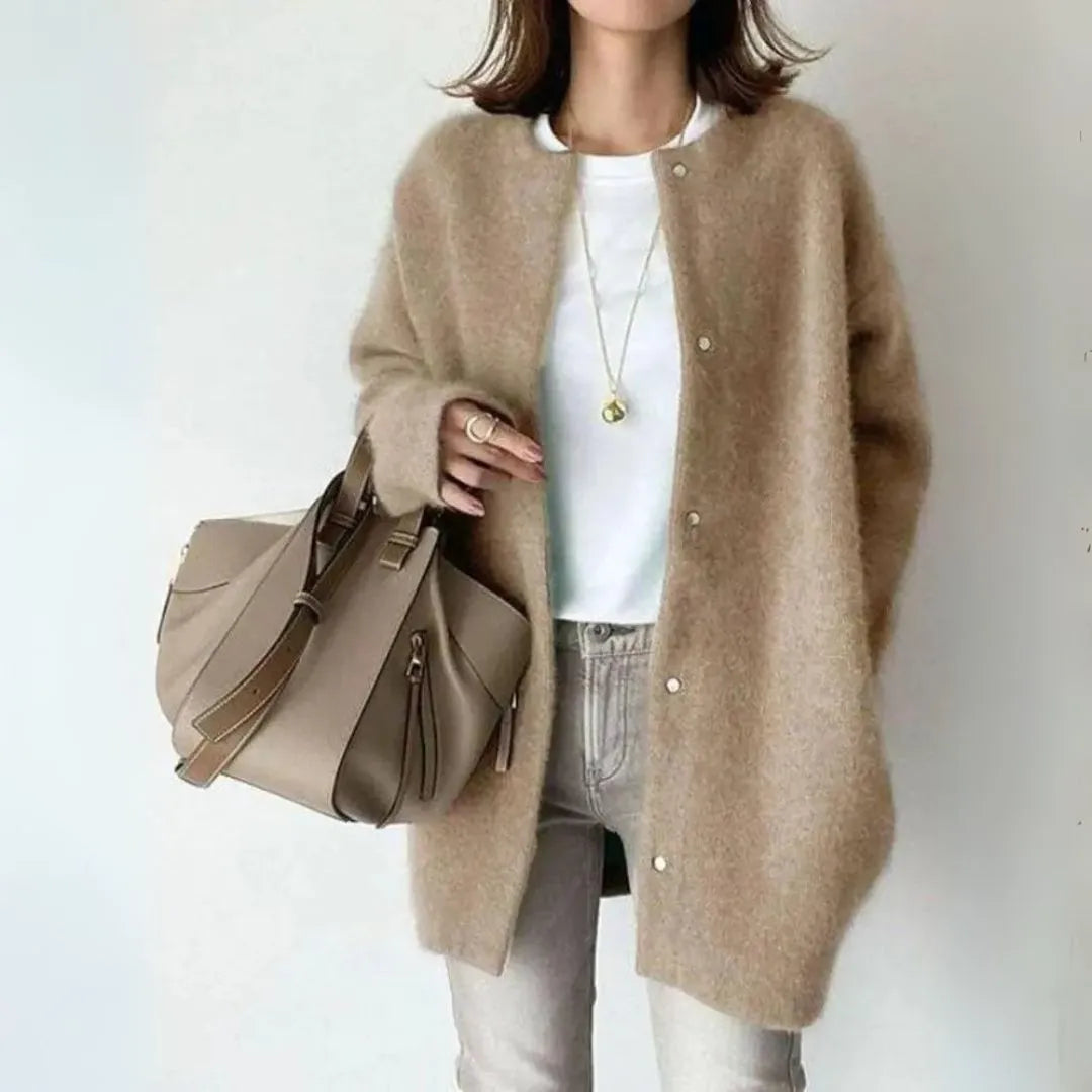 Liora Wool Blend Button Cardigan Artisio