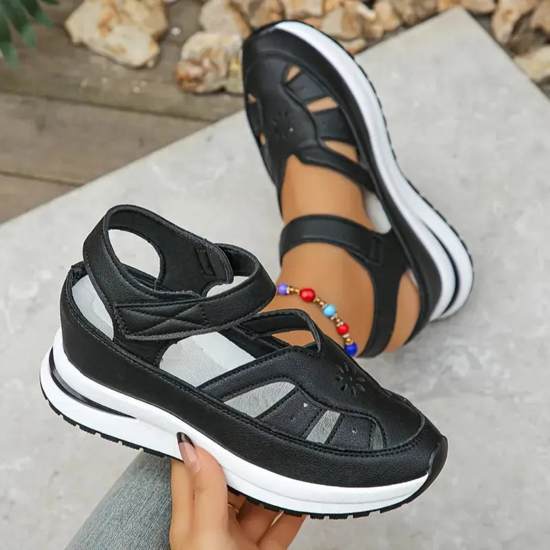 Lira Cut-Out Velcro Sandals Artisio