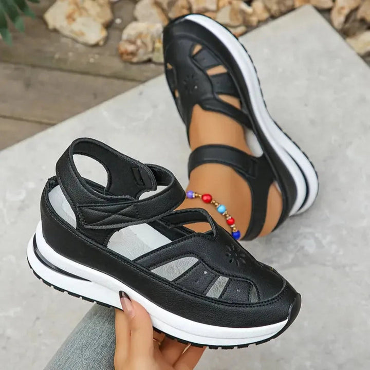 Lira Cut-Out Velcro Sandals Artisio