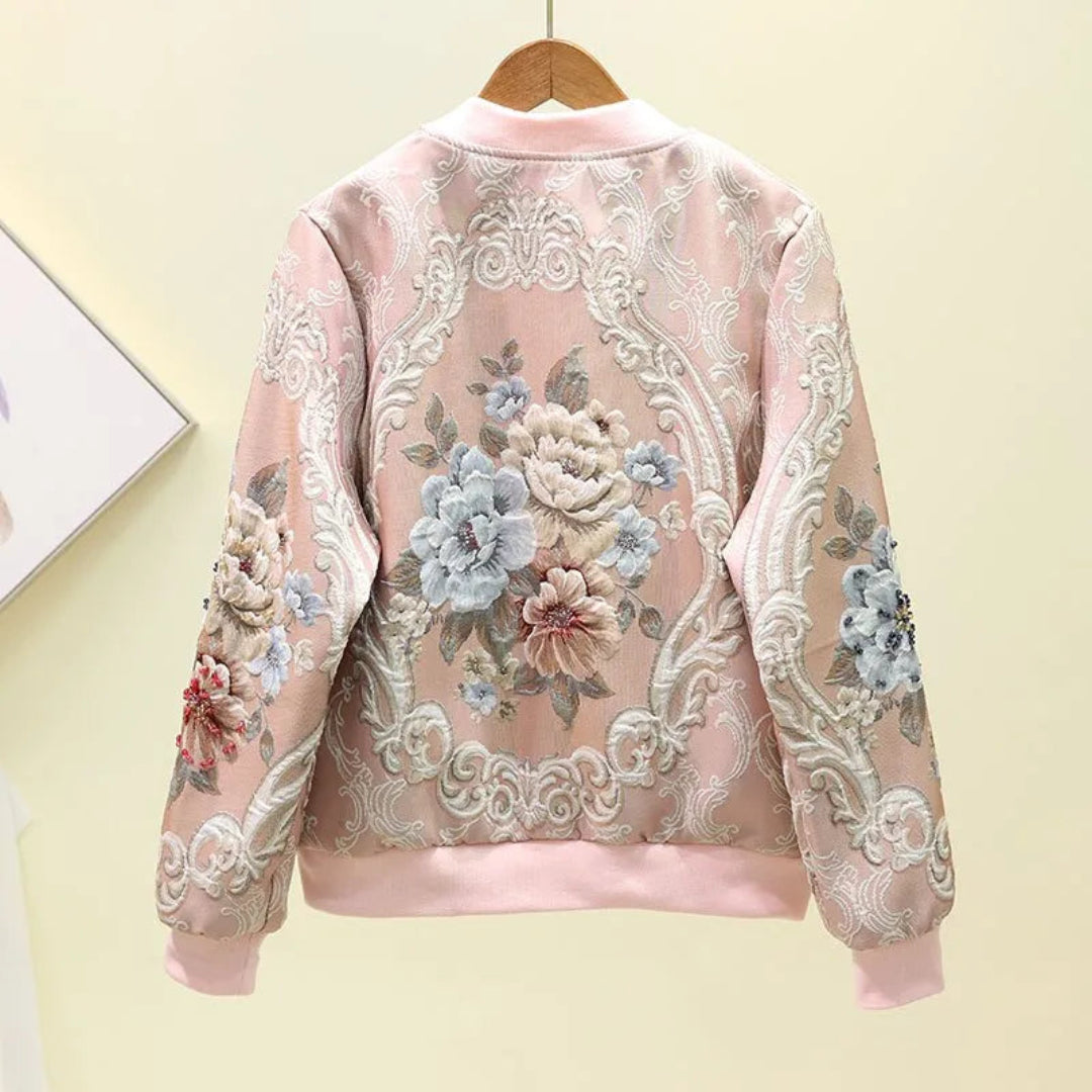 Liz Embroidered Floral Bomber Jacket Artisio