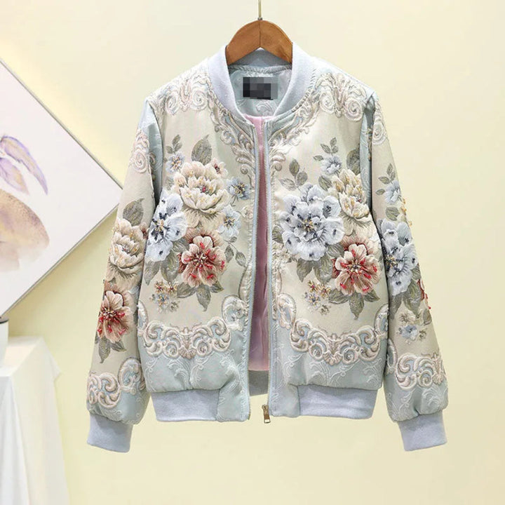Liz Embroidered Floral Bomber Jacket Artisio