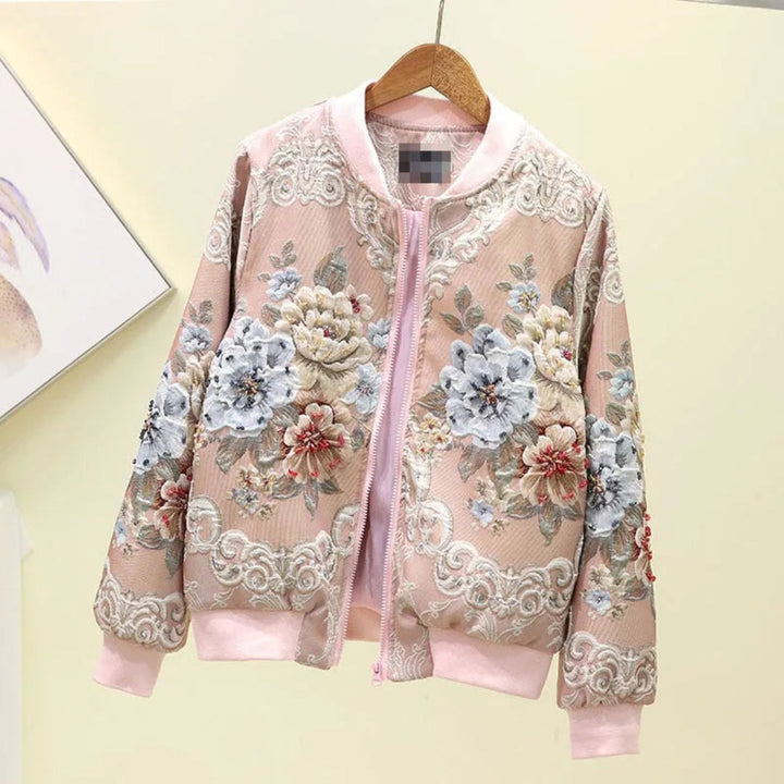 Liz Embroidered Floral Bomber Jacket Artisio