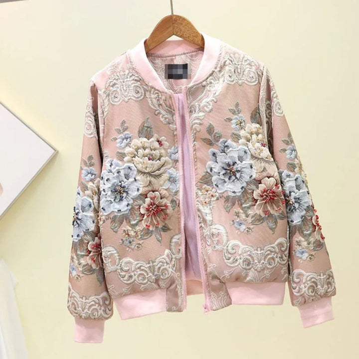 Liz Embroidered Floral Bomber Jacket Artisio