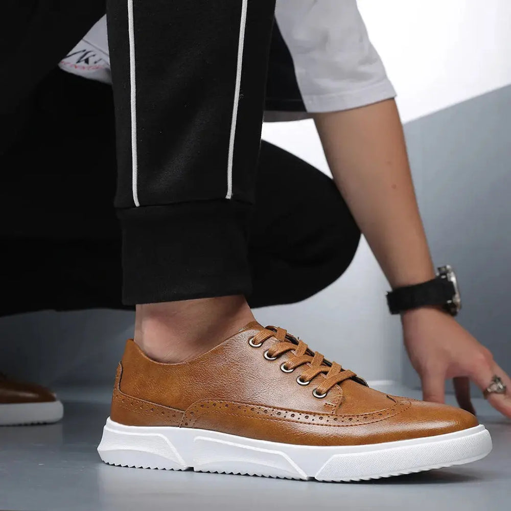 Logan Wingtip Faux Leather Sneakers Artisio