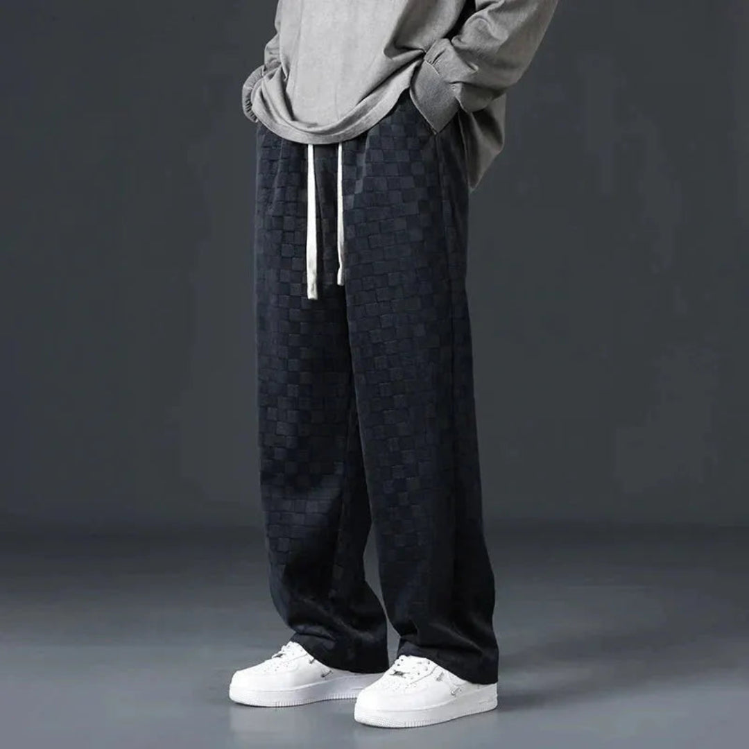 Luca Checkered Corduroy Joggers
