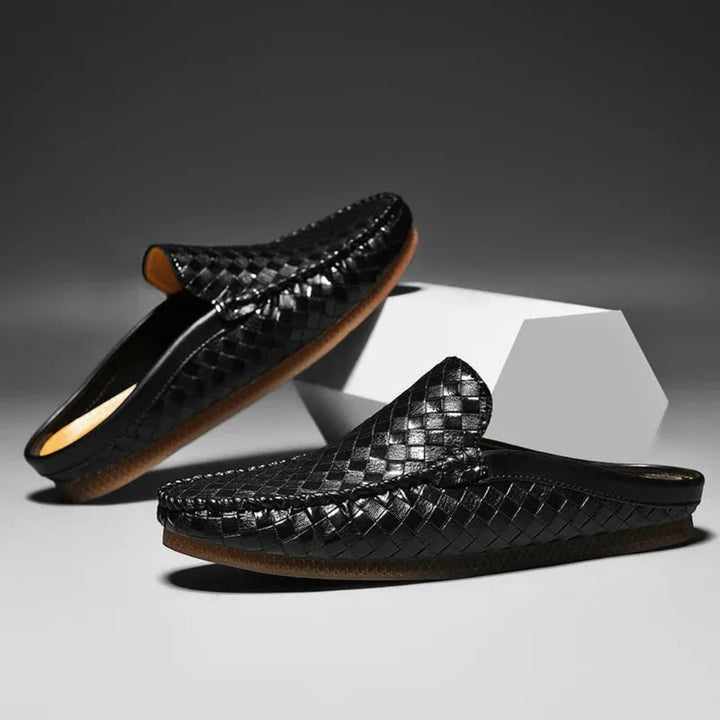 Luka Handwoven Leather Mules