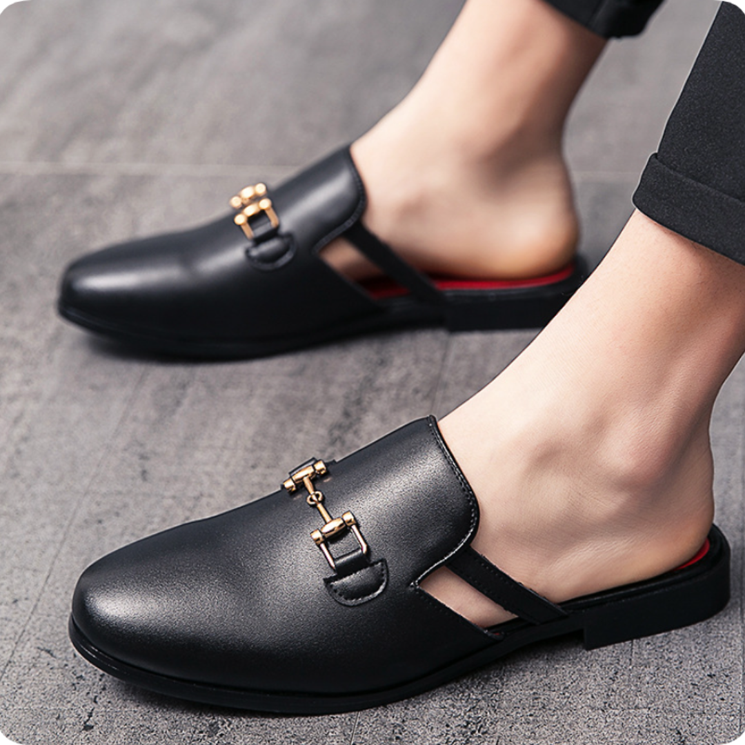 Luka Handwoven Leather Mules