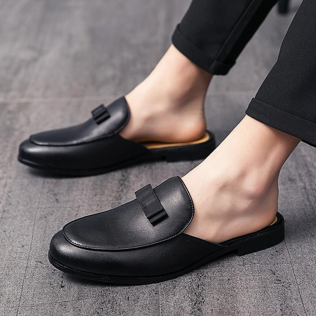 Luka Handwoven Leather Mules