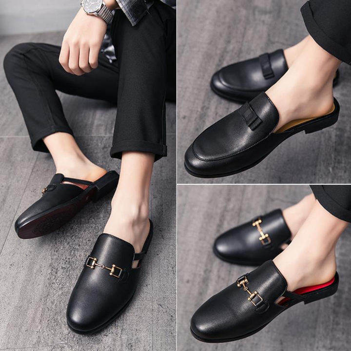 Luka Handwoven Leather Mules