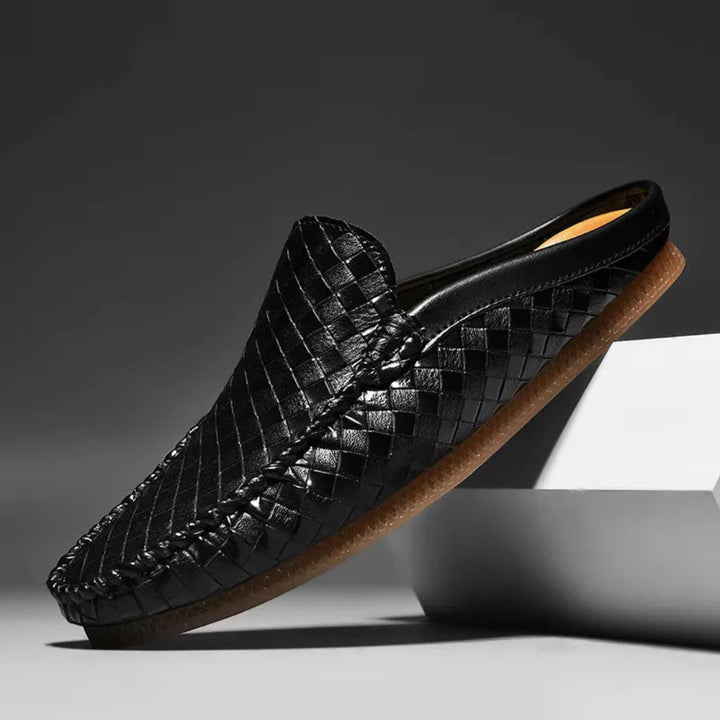 Luka Handwoven Leather Mules