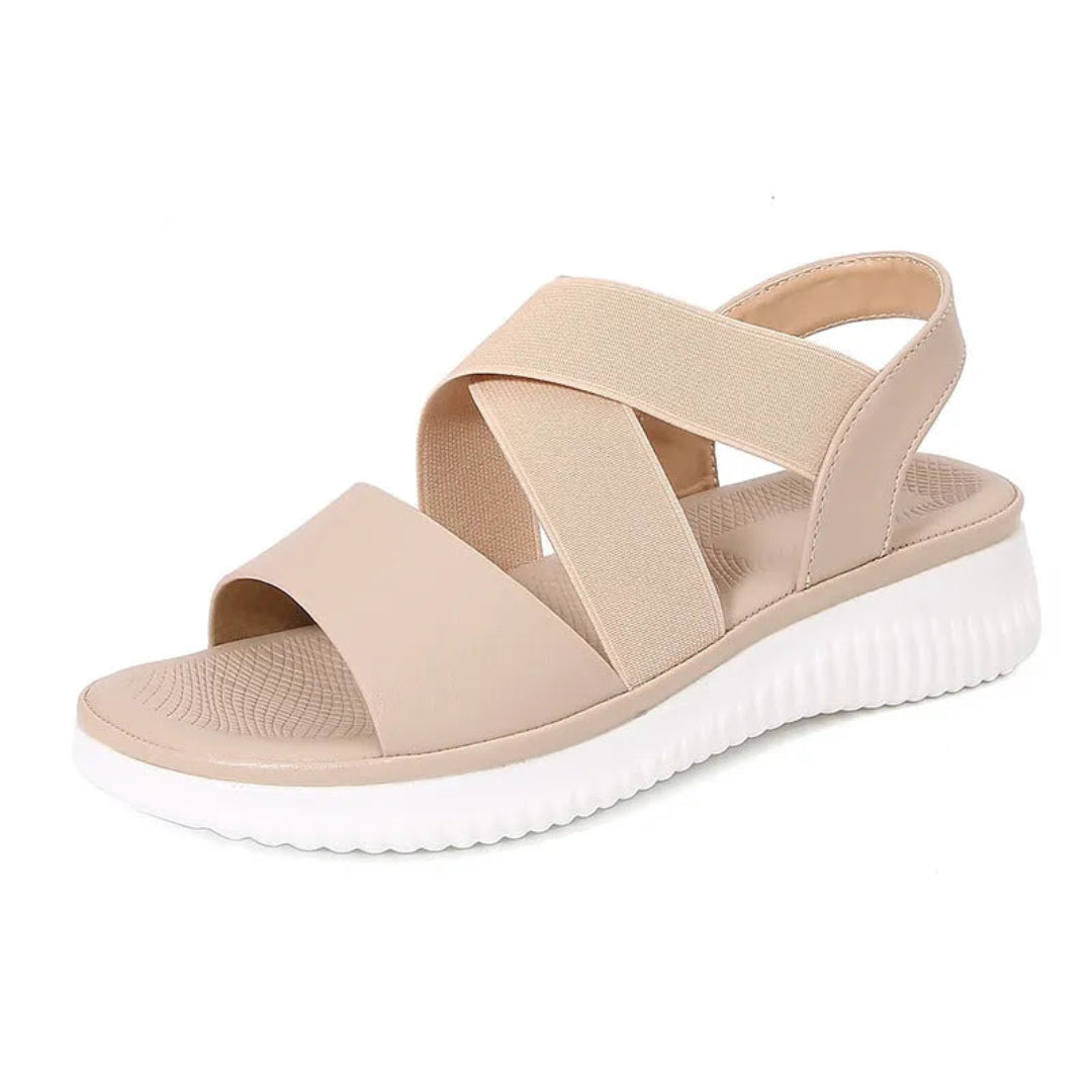 Luna Crisscross Elastic Slingback Sandals Artisio