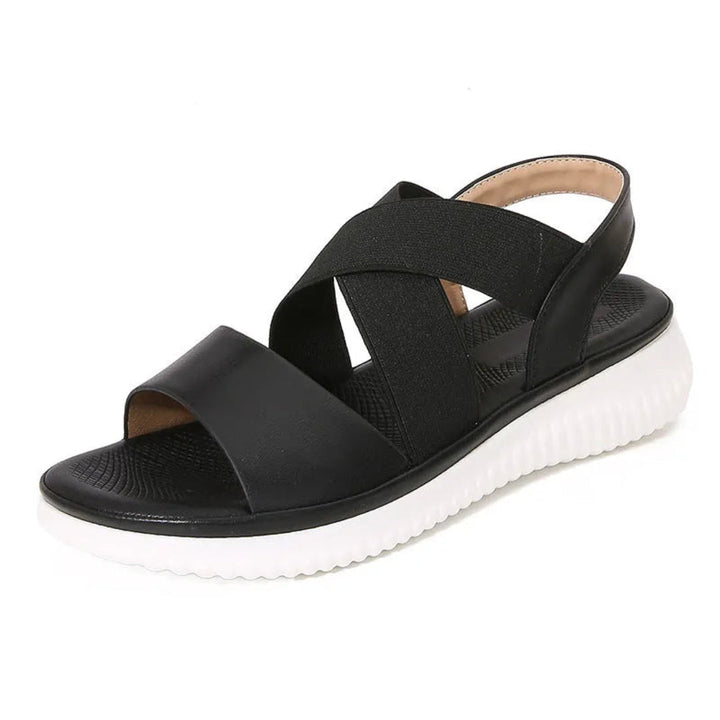 Luna Crisscross Elastic Slingback Sandals Artisio