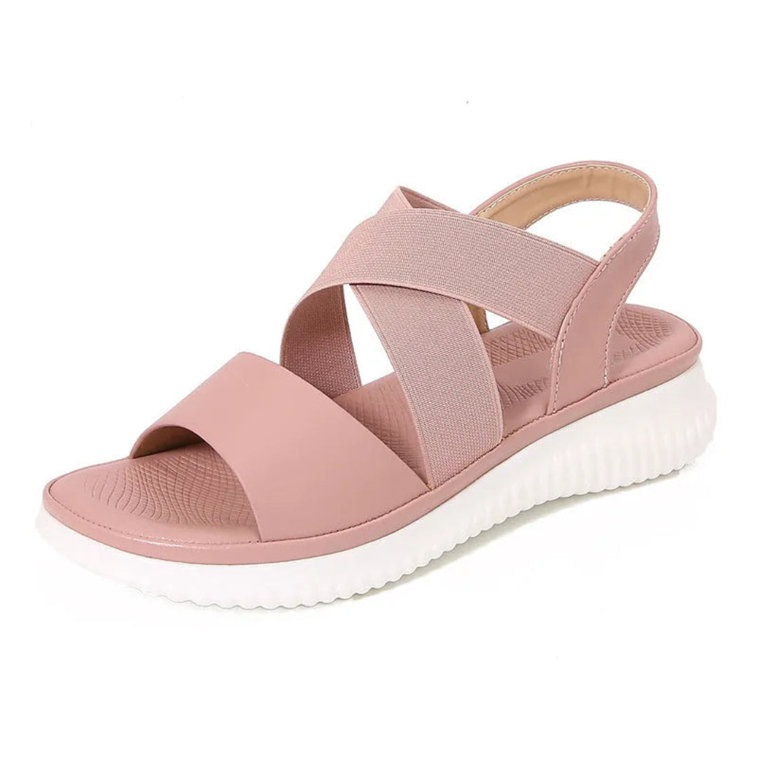 Luna Crisscross Elastic Slingback Sandals Artisio