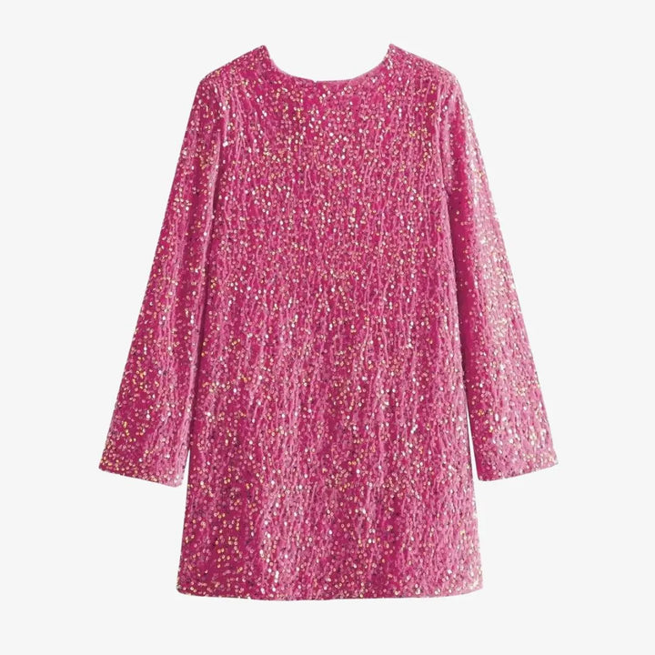 Luna Sequin Long Sleeve Mini Dress