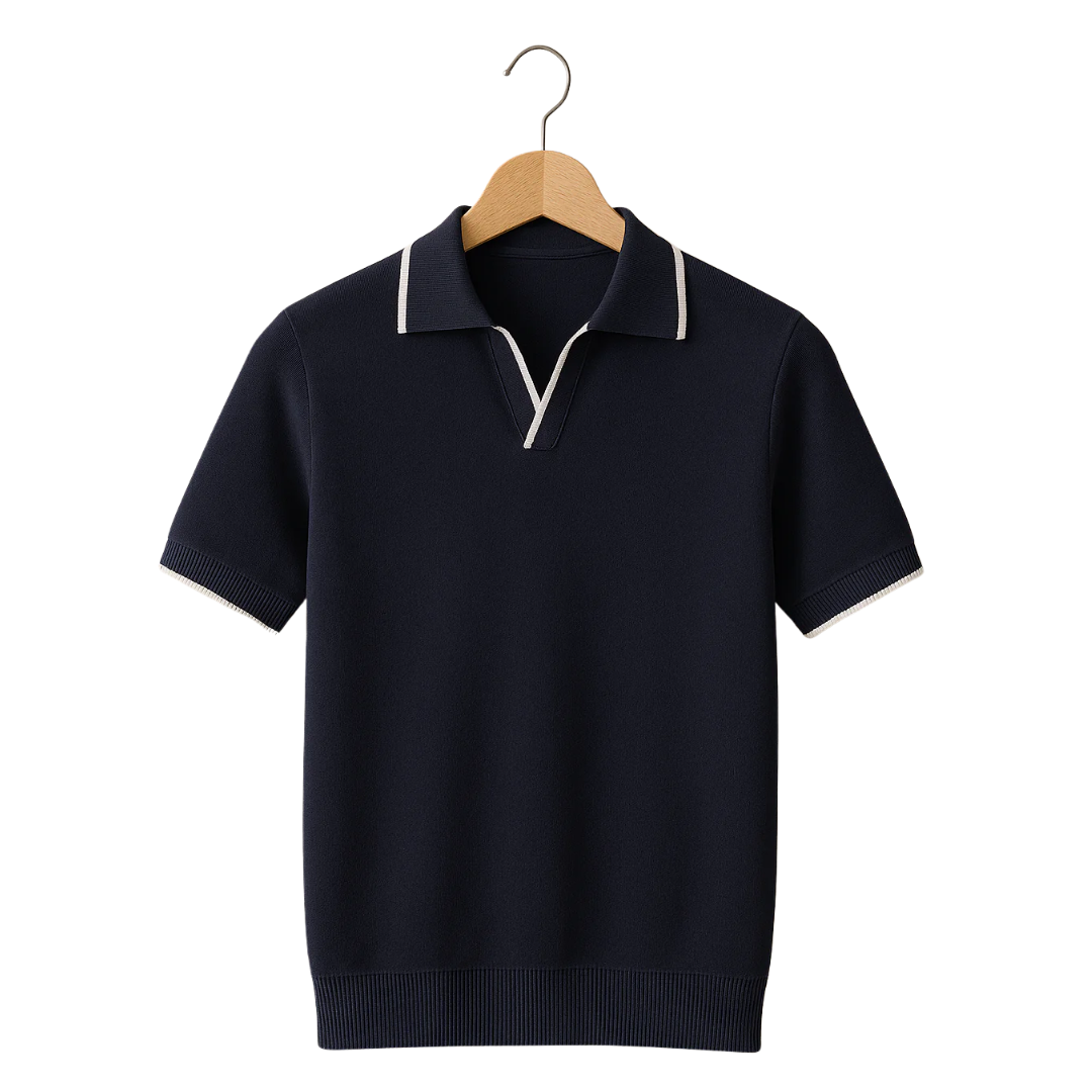 AT | Men Knit Polo Shirt Essential